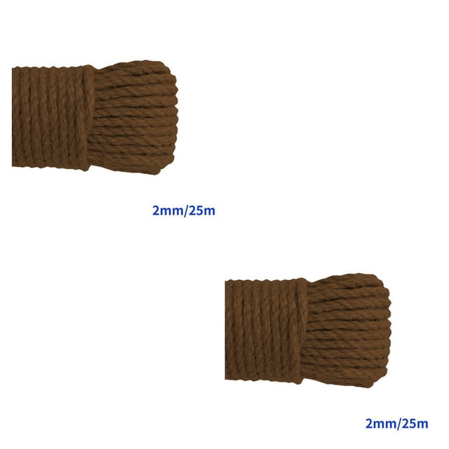 tredstone Color Rope Roll Twine String Cord DIY Handmade String Accessories Craft Scrapbooking Making Tool brown 2mm x 25m 2Set
