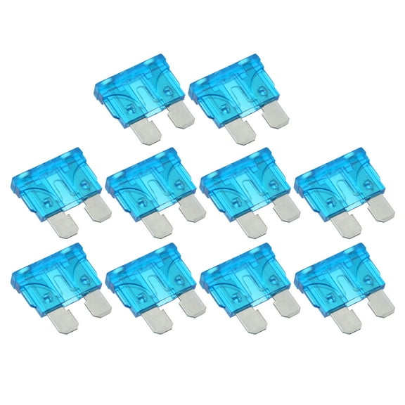 Unique Bargains 10pcs Blade Style Fuses 15A Blade Style Fuses for Automotive Car Boat Truck Motorcycle Blue