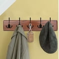 thumbnail image 4 of 5 Pieces Coat Rack, Wall Mounted Coat Hook, Retro Double Coat Hook for Bathroom Kitchen Coat Rack (Black), 4 of 5