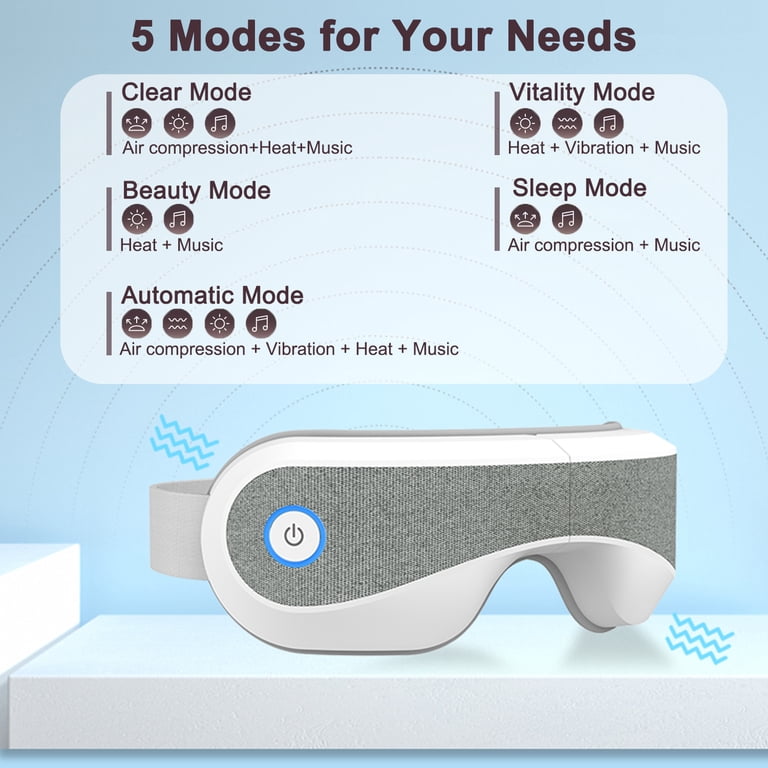 3D Eye Beauty Massage Device Heat Heating Intelligent Bluetooth
