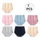 thumbnail image 3 of 7pcs Bragas De Algodón Ropa Interior De Mujer De Gran Tamaño, 3 of 7