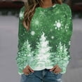 thumbnail image 2 of gakvbuo Pullover Sweatshirt for Women Funny Christmas Sweatshirt Crewneck Print Long Sleeve Blouse Party Tunic Tops Hoodless Sweatshirt Gifts for Christmas, 2 of 4