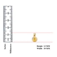 thumbnail image 3 of 14K 3C Diamond Cut Guadlupe Stamp Religious Pendant  | Tri Color Gold Religious Charm Pendant for Necklace Chain | Gift for Men Women | 13 x 10 MM | 0.9 grams, 3 of 4