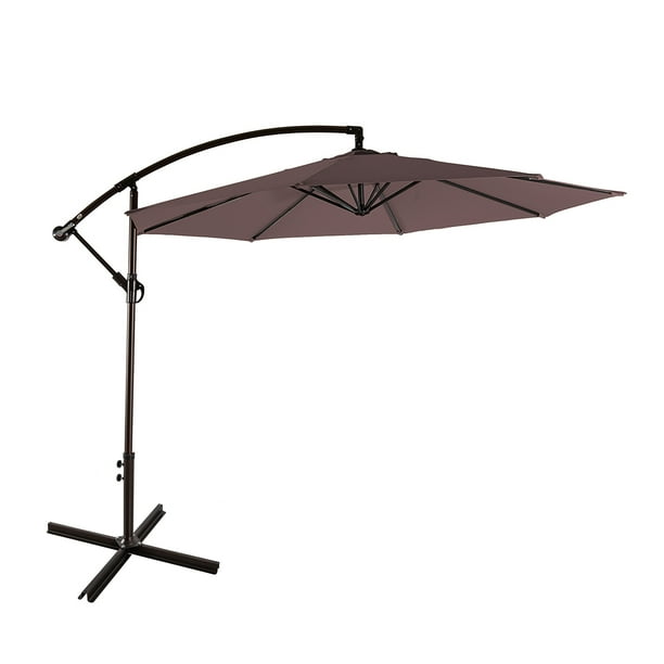 Bally 10 Ft Cantilever Hanging Patio Umbrella Coffee Walmart Com Walmart Com