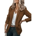 thumbnail image 1 of Chaquetas de mujer Chaquetas de negocios con cuello chal Chaqueta de punto de color sólido Chaqueta de manga larga informal para mujer, 1 of 2