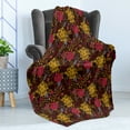thumbnail image 4 of Garden Art Soft Flannel Fleece Throw Blanket, Botany Inspired Illustration with Flourishing Nature Butterflies and Ladybugs, Cozy Plush for Indoor and Outdoor Use, 50" x 70", Multicolor, by Ambesonne, 4 of 5