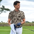 thumbnail image 3 of Fotbe Leopard And Zebra1 Camiseta Polo de Golf para Hombre con Estampado – Camisa Deportiva Transpirable con Cuello Abotonado-Large, 3 of 6