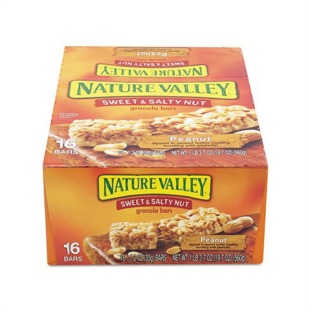 Granola Bars Sweet and Salty Nut Peanut Cereal, 1.2 oz Bar, 16/Box