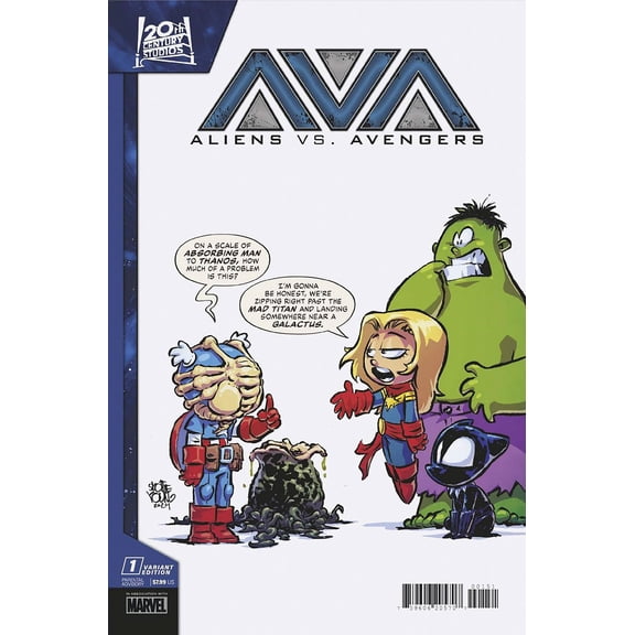 Aliens Vs. Avengers #1D VF ; Marvel Comic Book