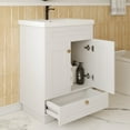 thumbnail image 5 of 24 Inch Free-standing Single Bathroom Vanity Cabinet Base Only, White, 5 of 6