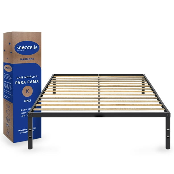 Magma Life Base de Cama King Size de Metal Resistente, Plataforma con Espacio de Almacenamiento, Fácil Armado, Soporte Antideslizante para Colchón, Diseño Moderno y Duradero, Gran Estabilidad