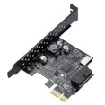 thumbnail image 1 of Tarjeta tipo E PCI Express 2.0 X1 a USB 3.2 Gen1 Tipo-E A-Key 5 Gbps para PC escritorio, 1 of 9