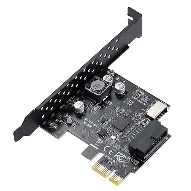 Tarjeta tipo E PCI Express 2.0 X1 a USB 3.2 Gen1 Tipo-E A-Key 5 Gbps para PC escritorio