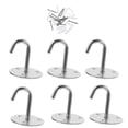 thumbnail image 1 of MasteelfCA 6 Pcs Crochets de Plafond Robustes en Acier Inoxydable avec Vis, 1 of 7