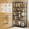 thumbnail image 4 of Librero, Librero 8 Capas de 180 cm, Libreros Organizador, Grande libreros Minimalista,Estantería Adecuada para Dormitorio, Oficina, Garaje, Salón, Cocina, Tamaño:180 * 24 * 120CM (Negro), 4 of 7