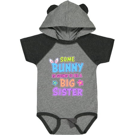 

Inktastic Some Bunny is Going to Be a Big Sister with Bunny Ears and Flowers Girls Baby Bodysuit