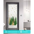 thumbnail image 6 of Green Christmas Tree Window Privacy Film Stained Glass Window Film Decorative Windows Cover Static Windows Cling for Glass Door Golden Xmas Tree Winter Snowflake Stickers for Bathroom 17.7"x39.3", 6 of 7