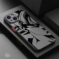 thumbnail image 4 of Funda mate para Apple iPhone 11, 15, 14 Pro Max, 13, 12 Mini, 7, 8 Plus, XR, X, XS, SE, 6, 6S, carcasa negra, hombre genial, Anime, DBZ, 4 of 5