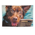thumbnail image 5 of Aristuring Surprised Dog Tapestry 60x40in Soft Durable Skin-Friendly Lightweight Indoor Outdoor Home Decor 60x40in, 5 of 7