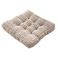 thumbnail image 2 of EazyTech Corduroy Strip CottonSeat Cushion for Dining Office Chair, Tatami - Memory Foam Soft Square Seat Pad for Fall and Winter 16x16 Inch Gray, 2 of 6