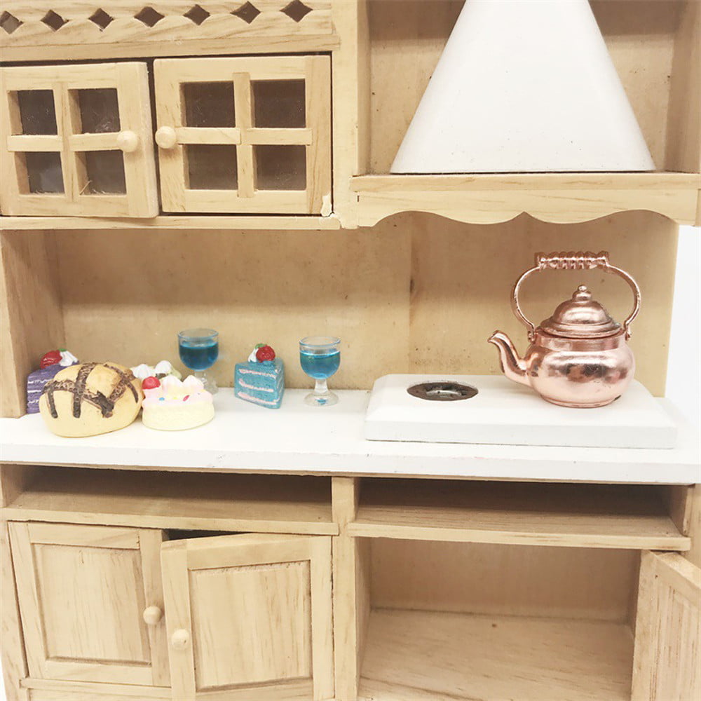 Retro Kettle Pot Open Lid Dollhouse Miniature Re-ment 1:12 Scale Fairy Home Nice 
