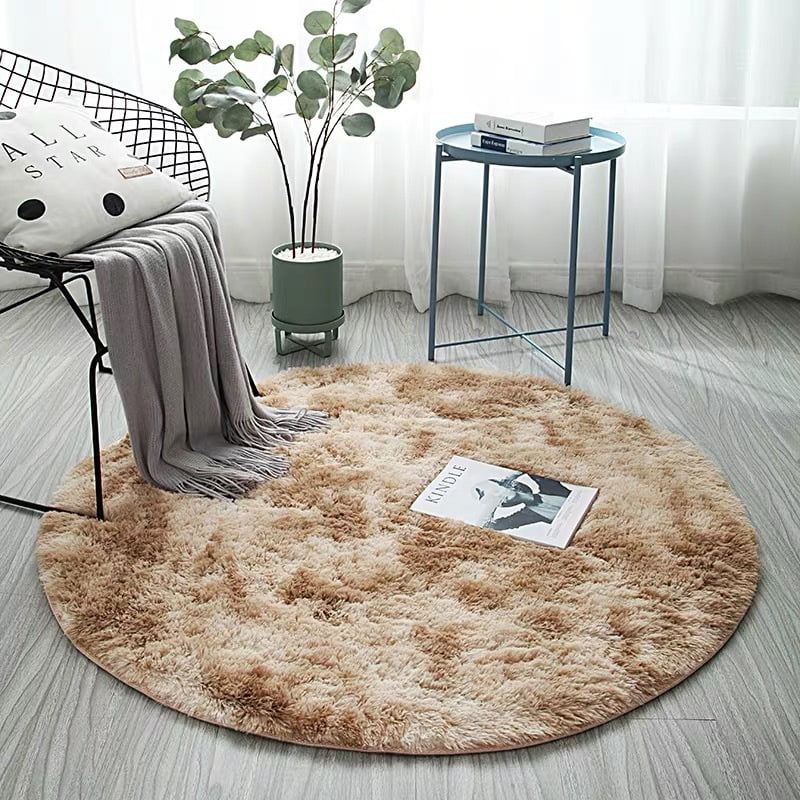 Round Area Rug Carpet Cupcake Floor Mat Non-Slip 31.5 Inch Diameter for Living Room Bedroom 