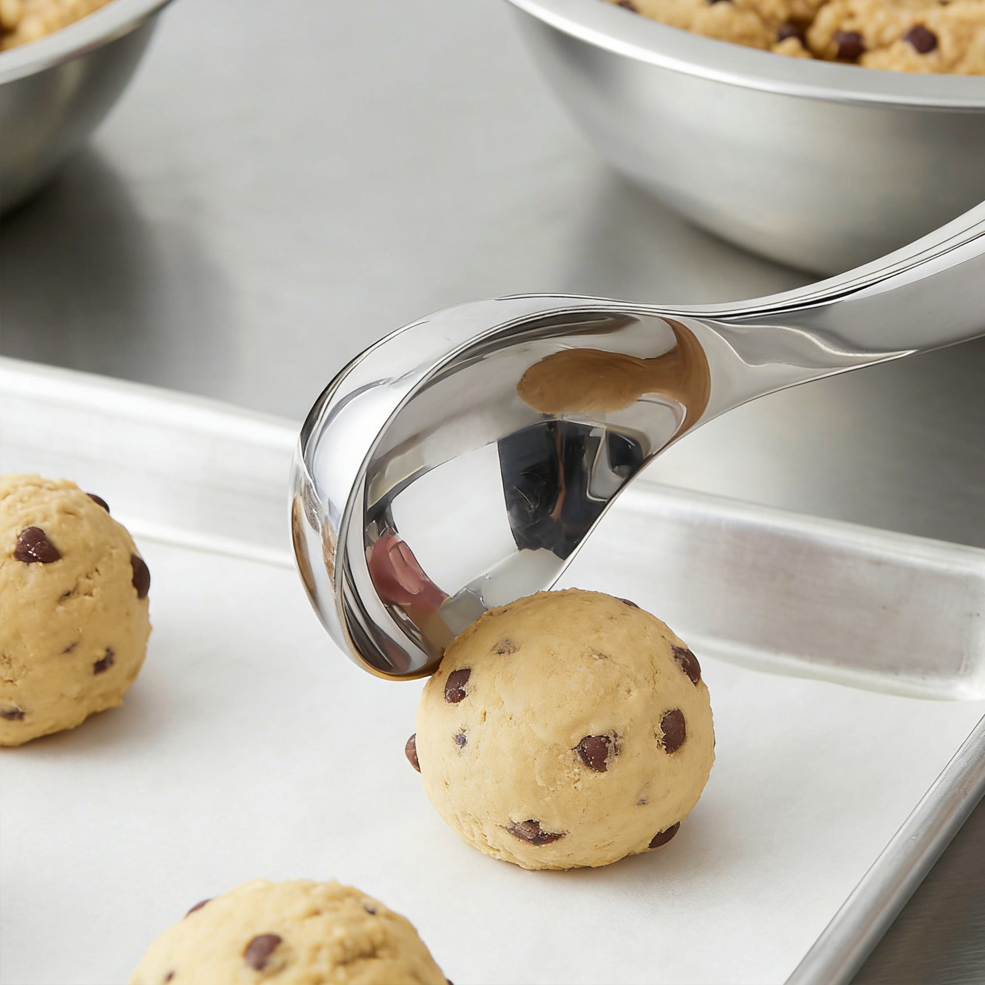 Unique Bargains Stainless Steel Ice Cream Scoop for Cookie Dough Silver 6.7in