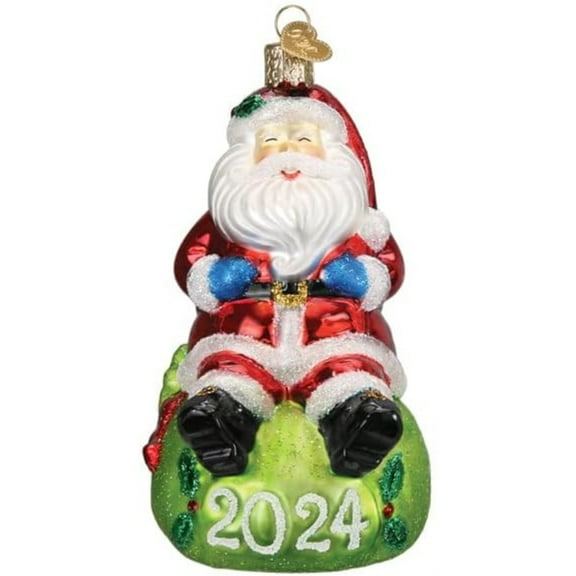 Old World Christmas 4.75In 2024 Jovial Santa, Glass, Toy Sack Celebrate 40345