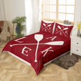 thumbnail image 3 of Lake Paddle Bedding Set Lake Decor Comforter Cover for Adults Women,Farm Style Country Duvet Cover King Lake House Decor for The Home,Lake Life Decor Lake House Gifts,Red White RV Camper Decor, 3 of 6