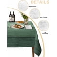 thumbnail image 2 of Turquoise Ombre Table Cloth, Farmhouse Vintage Wooden Striped Waterproof Tablecloth for Square Tables, Reusable Washable Fabric Table Cover for Restaurant Kitchen Dining Tables 60"x60", 2 of 6