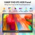 thumbnail image 2 of Monitor portátil KYY 15.6 pulgadas FHD 1080P USB-C HDMI con bolsa, 2 of 9