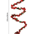 thumbnail image 3 of Meggemo 8.2 Feet Artificial Rose Vine Garland Fake Flower Silk Plant Decor Multicolor Reusable Winter Holiday Decor for Indoor Outdoor Home Party, 3 of 6