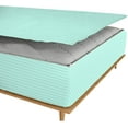 thumbnail image 5 of DNG Creations 5 Piece Zipper Sheet Set - Include (1 Elastic Fitted Sheet, 1 Base Sheet has Zipper, 1 Flat Sheet And 2 Pillowcase) 18 Inch Deep Pocket ( Stripe Aqua Blue - King ), 5 of 7
