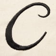 thumbnail image 3 of DALIX Women's Monogram Personalized Shopping Tote Bag Zippered Natural Ballent Letter C, 3 of 8