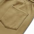 thumbnail image 6 of Men Lined Joggers Pants Winter Soft Active Running Outdoor Sweatpants Khaki L, 6 of 7