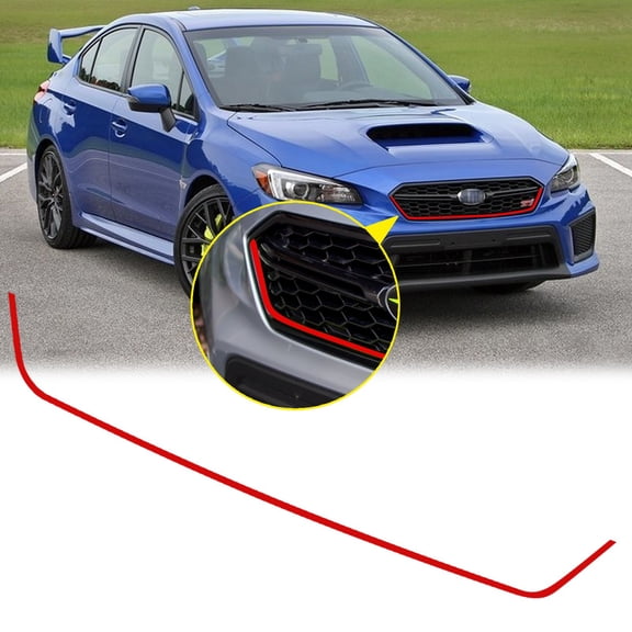 Xotic Tech for Subaru WRX STI 2018 2019 2020 Front Grille Pinstripe Vinyl Sticker Glossy Red, Styling Front Hood Panel Edge Molding Trim Decal