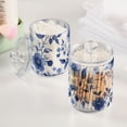 thumbnail image 5 of Blue Florals Leaves Pastel Style Translucent Plastic Cans Storage Canisters with Lid Set of 4, 5 of 7
