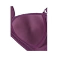 thumbnail image 4 of SOSTEN CHIC Mujeres Cómodo Suave Elástico Básico de Cobertura Completa Sin Aros Sin Alambres Sostenes de Uso Diario 3 Pcs Rayas Moradas 42/95 Ajuste 38B 38C, 4 of 7