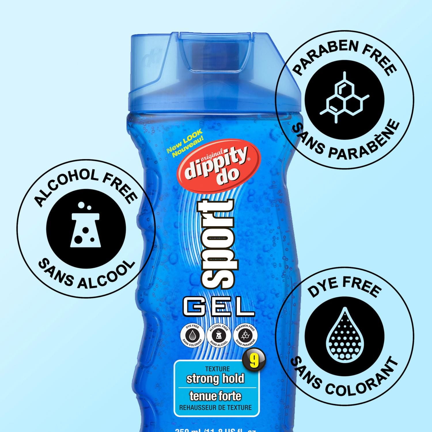 dippity-do SPORT Hair Gel - Adds Texture & Definition - Strong Hold - Level 9, 350ml