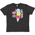 thumbnail image 3 of Inktastic I Love Ice Cream with Cute Ice Cream Cone Youth T-Shirt, 3 of 5