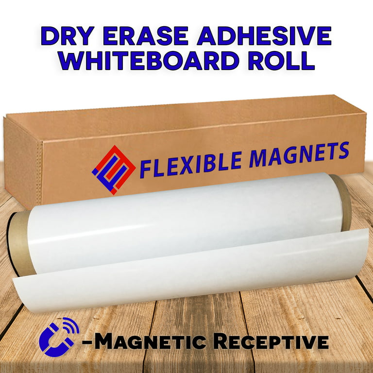 White Board Dry Erase-Whiteboard for Wall-Whiteboard Paper Peel Stick and  Roll with 2 Dry Erase Markers-Adhesive Dry Erase Board for