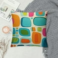 thumbnail image 2 of WERPE  Geometric Pillow Case Retro Style Shapes Home Decor Cushion Covers for Couch Bedroom Sofa Living Room Bed Chair Standard Multicolored, 2 of 5