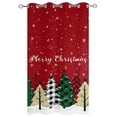 thumbnail image 2 of Outdoor Curtains for Patio, Christmas Tree, Waterproof Blackout Outside Curtain for Porch/Pergola, Red Snowflake Buffalo Lattice Green Thermal Insulated Drapes for Cabana, 1 Panel, 54 x 84 Inch, 2 of 8