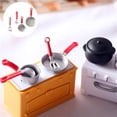 thumbnail image 3 of 4 piezas 1/12 modelos uebles moderno juego de simulación comida de electrodomésticos de cocina para niñas Sunnimix Juguetes de cocina, 3 of 6