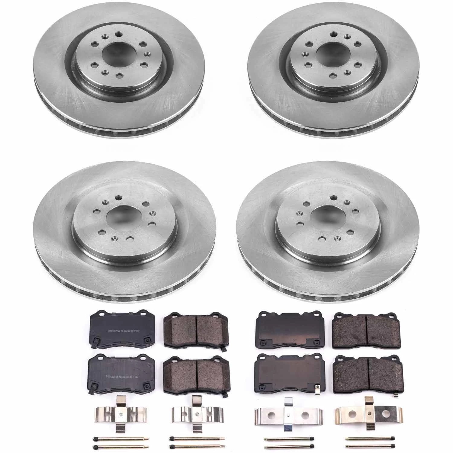 Power Stop Front and Rear Stock Replacement Brake Pad and Rotor Kit KOE2881