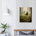 thumbnail image 3 of COMIO  Christian Wall Decor Jesus and Lamb Canvas Wall Art Religious Inspirational Scripture Jesus Running After Lost Lamb Canvas Print Artwork for Home Decor, 3 of 4