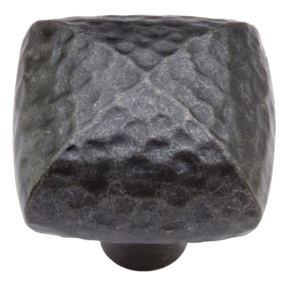 Hickory Hardware Mountain Lodge Collection Knob, 1-1/4" Sq - Black Iron