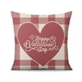 thumbnail image 2 of Valentine's Day Purple Red Love Heart Stripes Pillowcase,Rustic Romantic Throw Pillow Covers 18 X 18 Inch, Set Of 4, Linen Study Sofa Cushion Cover Indoor Living Room Home Decor, 2 of 7