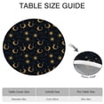 thumbnail image 6 of Dark Blue Sun Moon Wreath Pattern Round Fitted Tablecloth with Elastic Edge,Dining Table Cover Waterproof,Outdoor Round Tablecloth for Camping,Dining,Indoor and Outdoor, 6 of 7