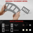 thumbnail image 2 of ENERLITES Screwless Decorator Wall Plates Child Safe Outlet Covers, Gloss Finish, Medium Size 4-Gang 4.88" H x 8.58â L, Unbreakable Polycarbonate Thermoplastic, SI8834M-GY, Gray, 2 of 5